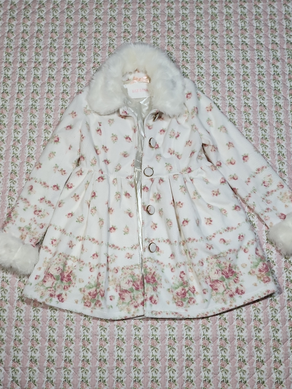 Limited 🎀 LIZ LISA Floral Pea Coat Jacket